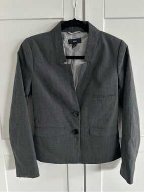 H&M Structured Plaid Blazer – Size US 6 (Like New)